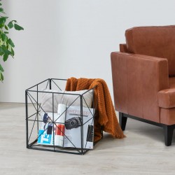 Кошница за вестници Темс, метална, размери 40х40х40см,  черна - Bucătărie
