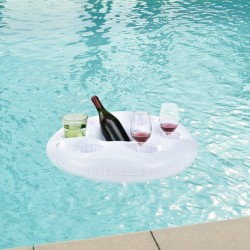 Надуваема поставка за напитки за басейни или плаж  60cm x 11cm,  Бял - Piscine și spa