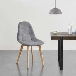 Трапезен стол Копарберг,  Комплект от 2 броя,  Светлосив цвят - Scaune de dining