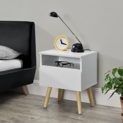 Нощно шкафче  50 x 40 x 34 cm, Бяло - Mese