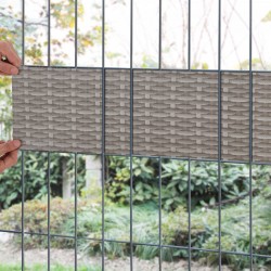 Фолио за ограда Jesteburg, 4 рола, Визия на сив ратан - Materiale pentru decorațiuni