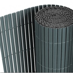 PVC плътна, непрозрачна ограда 90 x 300 cm, Сива - Grădină