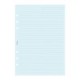 Filofax Пълнител за органайзер, A5, на редове, сини листове
