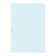 Filofax Пълнител за органайзер, A5, на редове, сини листове