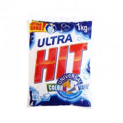 Ultra Hit Перилен препарат, прах, универсален, за бяло и цветно пране, 1 kg - Curățenie și dezinfecție