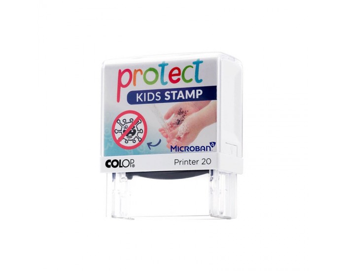 Colop Печат Microban Printer 20 Protect Kids, правоъгълен, черен