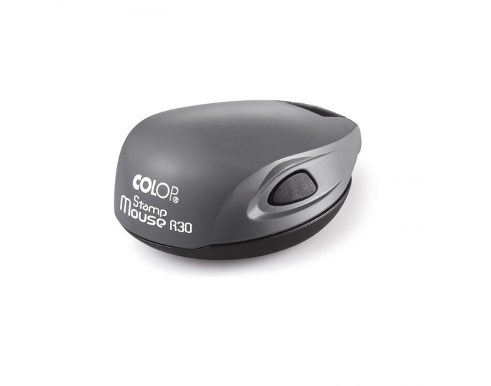 Colop Печат Stamp Mouse R 30, джобен, кръгъл, 30 mm, сив