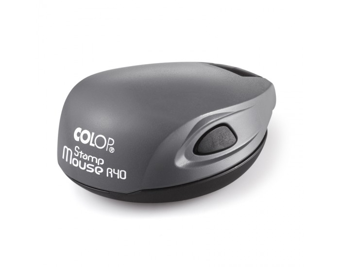 Colop Печат Stamp Mouse R40, кръгъл, 40 mm, джобен, сив