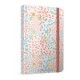Gipta Coral Тетрадка 17 х 24 cm, кремава, 4 теми, малки квадратчета, твърда корица, с ластик, 140 листа