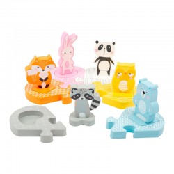 Small Foot Пъзел Животни, в пастелни цветове, 12 части - Puzzle-uri și jocuri