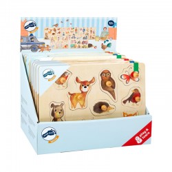 Small Foot Пъзел, дървен, 10 броя в дисплей - Puzzle-uri și jocuri