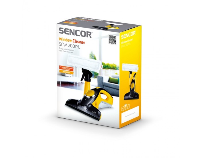 Sencor Уред за почистване на прозорци, Li-Ion батерия, жълт