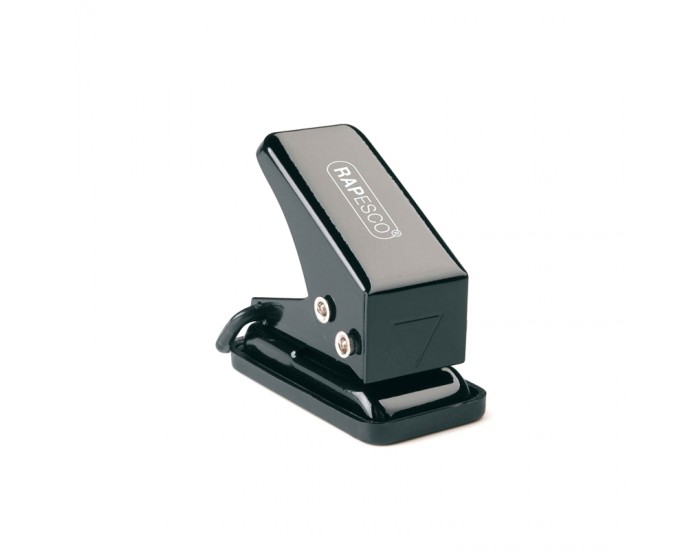 Rapesco Perforator 15 Single, cu 1 orificiu, pentru 6 foi, metalic, culori asortate