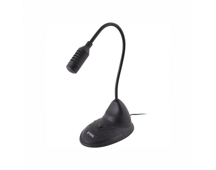 Yenkee Микрофон 1011BK Desktop, регулируем, черен