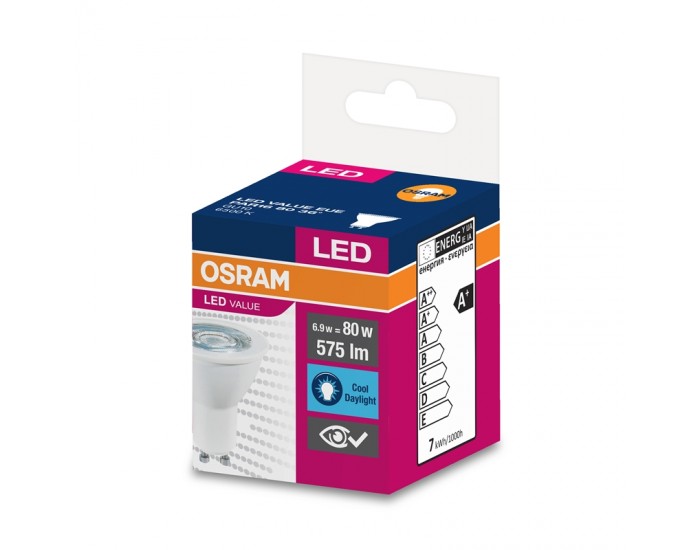Osram Kрушка LED, GU10, 6.9W, 230V, 575 lm, 6500K
