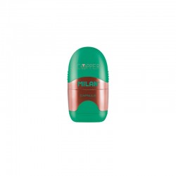 Milan Острилка Copper, единична, с гума, цвят асорти - Papetărie