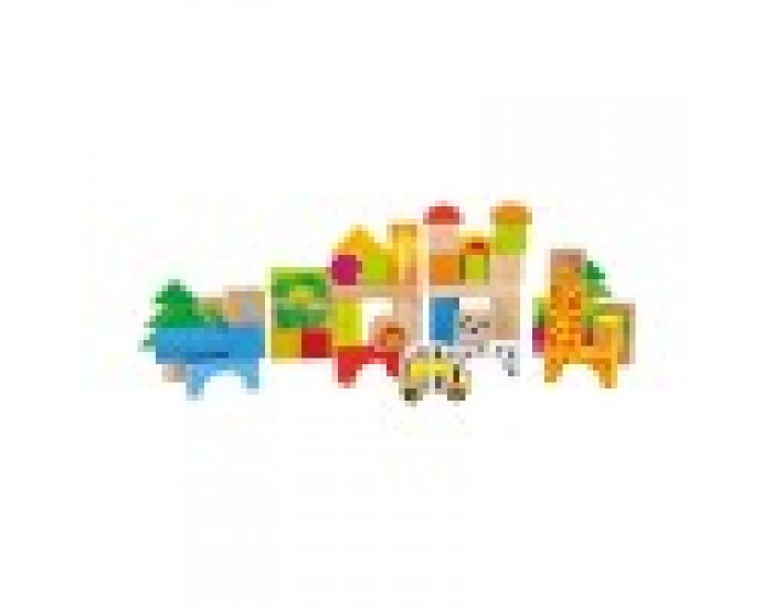 Small Foot Конструктор Зоопарк, дървен, 50 части