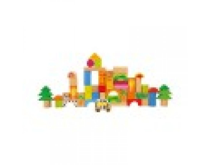 Small Foot Конструктор Зоопарк, дървен, 50 части