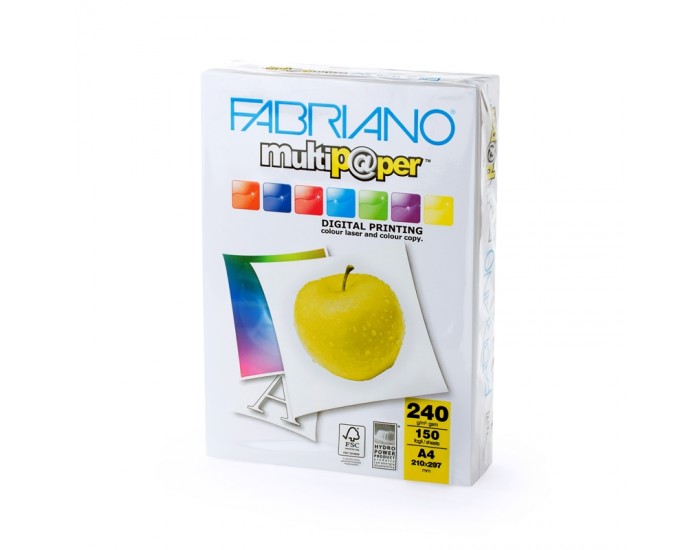 Fabriano Копирен картон Multipaper, A4, 240 g/m2, гланц, 150 листа
