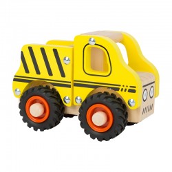 Small Foot Камион, дървен, жълт, 13 х 7 х 10 cm - Puzzle-uri și jocuri