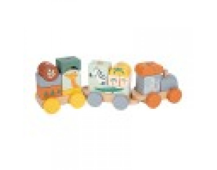 Small Foot Влакче Сафари, дървено, 16 части