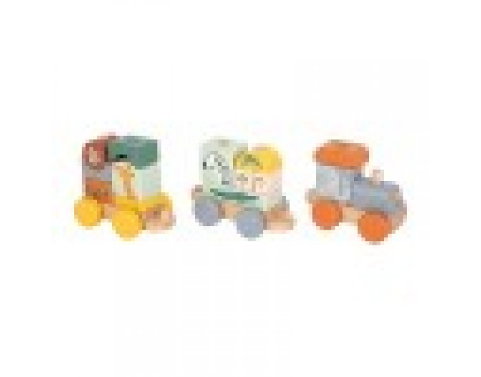 Small Foot Влакче Сафари, дървено, 16 части