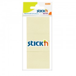 Stick'n Самозалепващи листчета, 38 x 51 mm, пастелни, жълти, 100 листа, 3 броя - Benzi autoadezive și folie