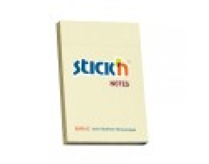 Stick'n Самозалепващи листчета, 76 x 51 mm, пастелни, жълти, 100 листа