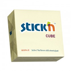 Stick'n Самозалепващи листчета, 76 x 76 mm, пастелни, жълти, 400 листа - Benzi autoadezive și folie