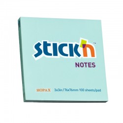 Stick'n Самозалепващи листчета, 76 x 76 mm, пастелни, сини, 100 листа - Benzi autoadezive și folie