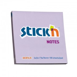 Stick'n Самозалепващи листчета, 76 x 76 mm, пастелни, виолетови, 100 листа - Benzi autoadezive și folie