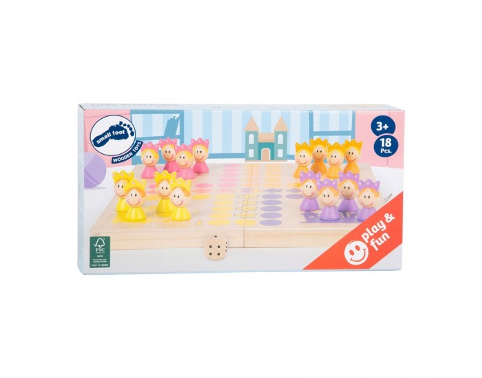 Small Foot Игра Не се сърди, човече - Принцеси, дървено, 24 х 24 х 1.5 cm