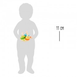 Small Foot Пъзел Лабиринт, за нанизване, в различни цветове и форми, 10 части - Puzzle-uri și jocuri