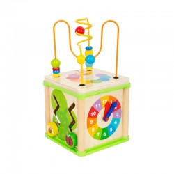 Small Foot Куб, дидактичен, 5 в 1, дървен, 15 х 15 х 29 cm - Puzzle-uri și jocuri