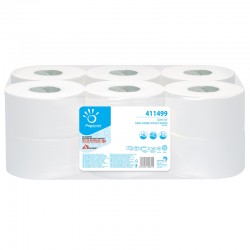 Papernet Тоалетна хартия Mini Jumbo, двупластова, избелена, 400 g, 12 броя - Curățenie și dezinfecție