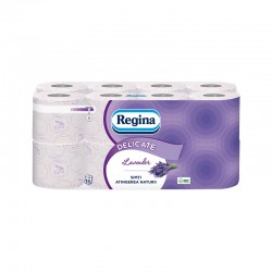 Regina Тоалетна хартия Lavender, целулоза, трипластова, 135 къса, 16 броя - Curățenie și dezinfecție