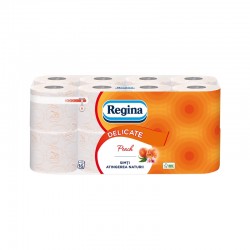 Regina Тоалетна хартия Peach, целулоза, трипластова, 135 къса, 16 броя - Curățenie și dezinfecție