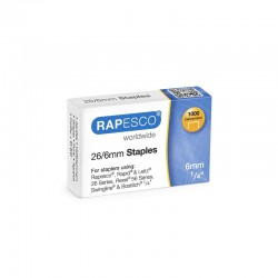 Rapesco Телчета за телбод, размер 26/6 mm, 1000 броя - Accesorii de birou