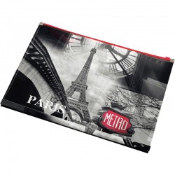Panta Plast Папка Paris Collection, PP, с цип, A4 - Papetărie