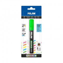 Milan Маркер Fluoglass, скосен, изтриваем, зелен - Markere și carioci