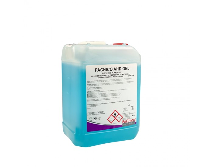 PaChico Дезинфекциращ препарат за ръце и кожа AHD, гел, професионален, 5 L