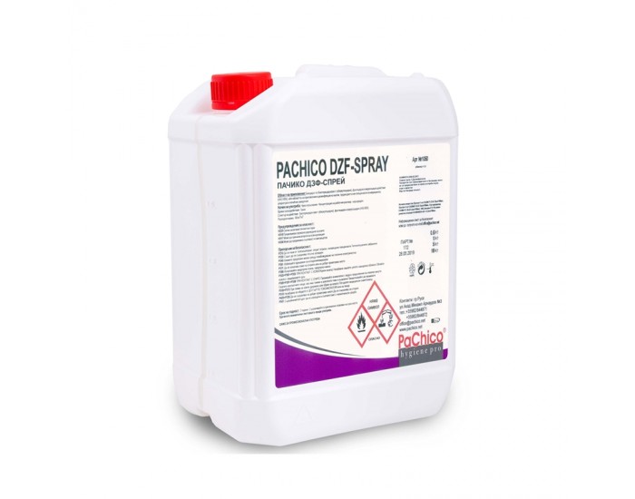 PaChico Дезинфекциращ препарат DZF Spray, професионален, 5 L