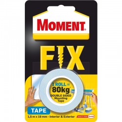 Henkel Монтажна лента Moment, двойнозалепваща, 19 mm x 1.5 m - Benzi autoadezive și folie