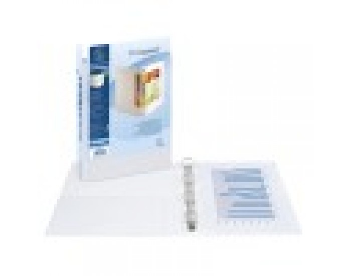 Exacompta Папка Kreacover, А4, с 4 ринга, 3 джоба, PP, 47 mm, бяла