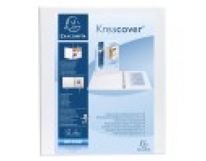 Exacompta Папка Kreacover, А4, с 4 ринга, 3 джоба, PP, 47 mm, бяла