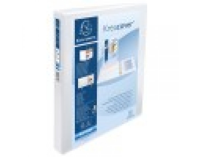 Exacompta Папка Kreacover, А4, с 4 ринга, 3 джоба, PP, 47 mm, бяла