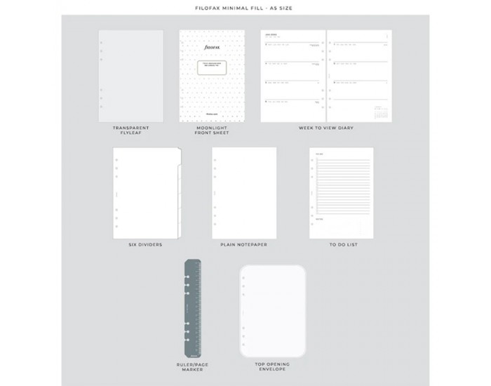Filofax Органайзер Moonlight, A5, бял