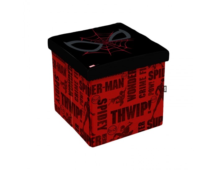 Disney Табуретка Spiderman, 3в1, MDF и текстил, до 150 kg, червена