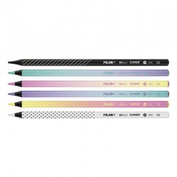 Milan Цветни моливи Sunset, 3.5 mm, 6 цвята - Instrumente de scris