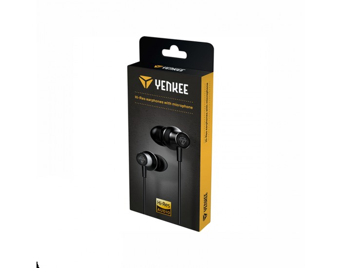 Yenkee Слушалки 405BK Hi, с микрофон, черни